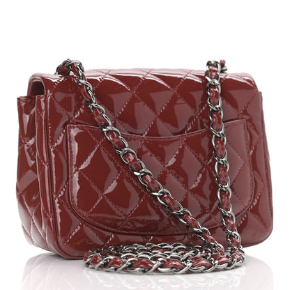 Chanel Patent Quilted Mini Square Flap Red 2 of 8