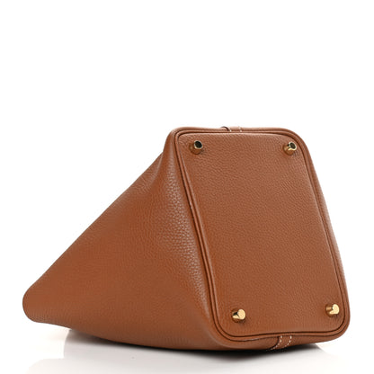 Hermes Taurillon Clemence Picotin Lock 18 PM Gold 4 of 15