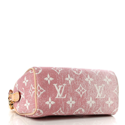 Louis Vuitton Monogram Jacquard Denim Nano Speedy Bandouliere Pink 4 of 9