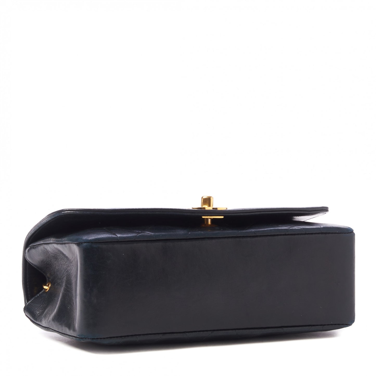 Lambskin Quilted Small Single Flap Black