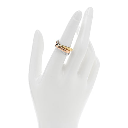 Cartier 18K Pink Yellow White Gold Medium Trinity Cushion Ring 55 7.25 2 of 5