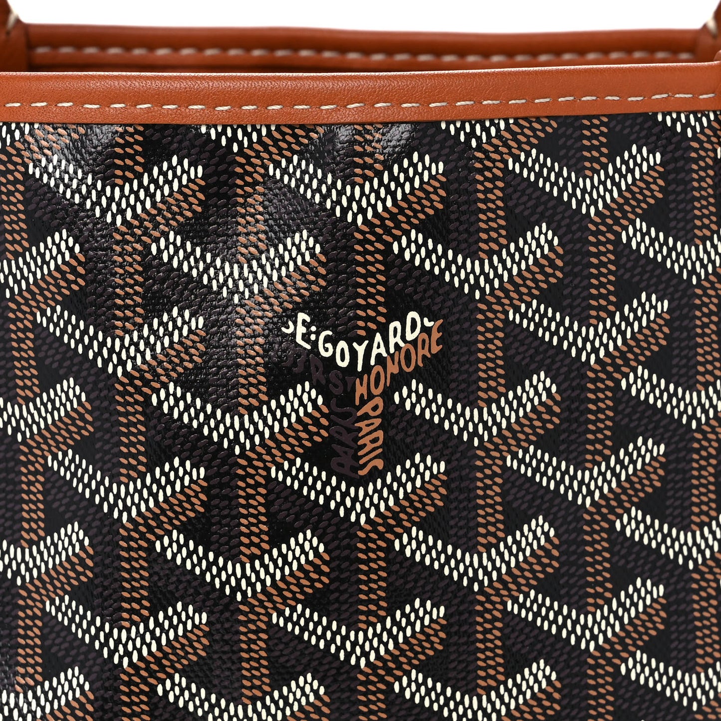 Goyardine Reversible Mini Anjou Black Gold