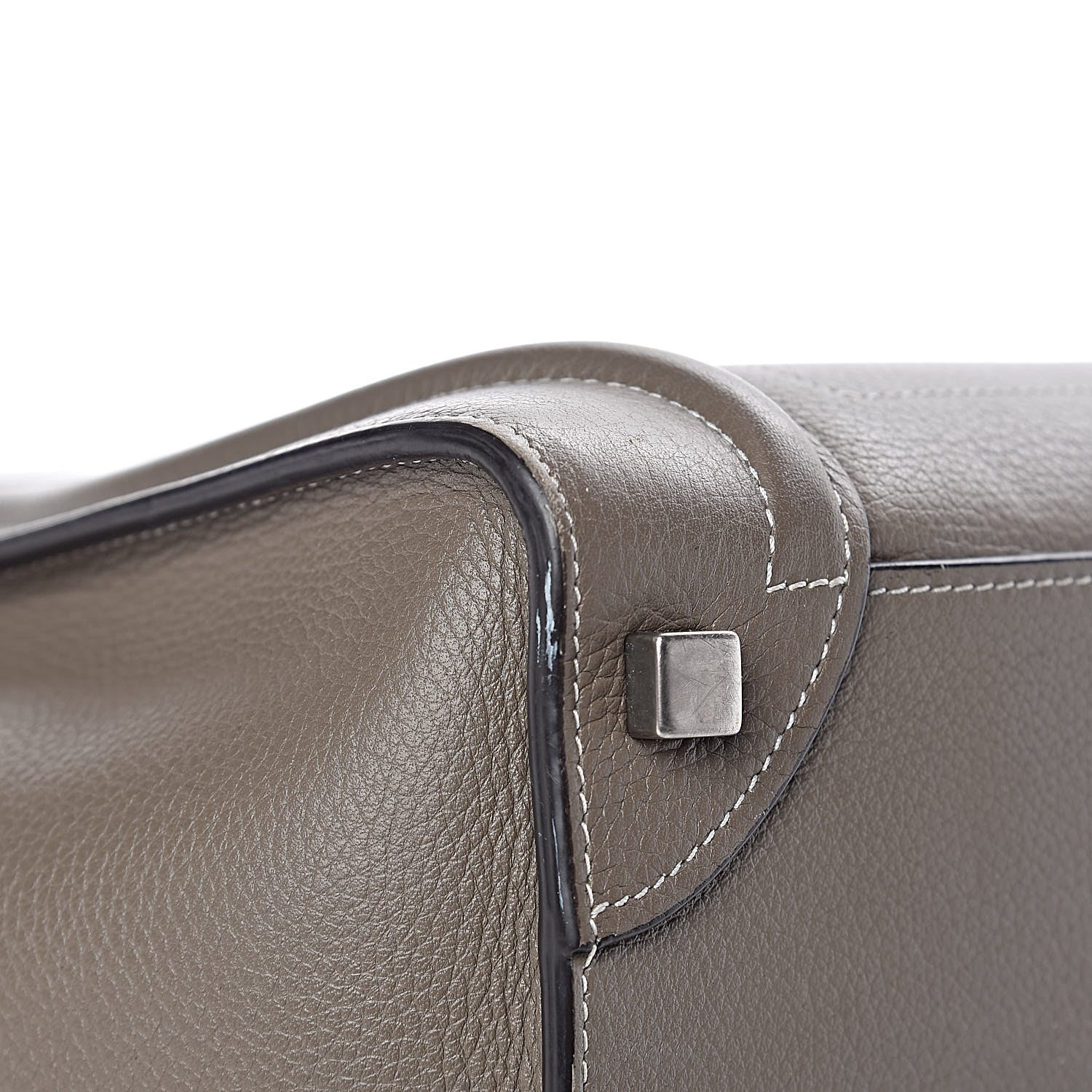 Celine Drummed Calfskin Micro Luggage Souris 19 of 22