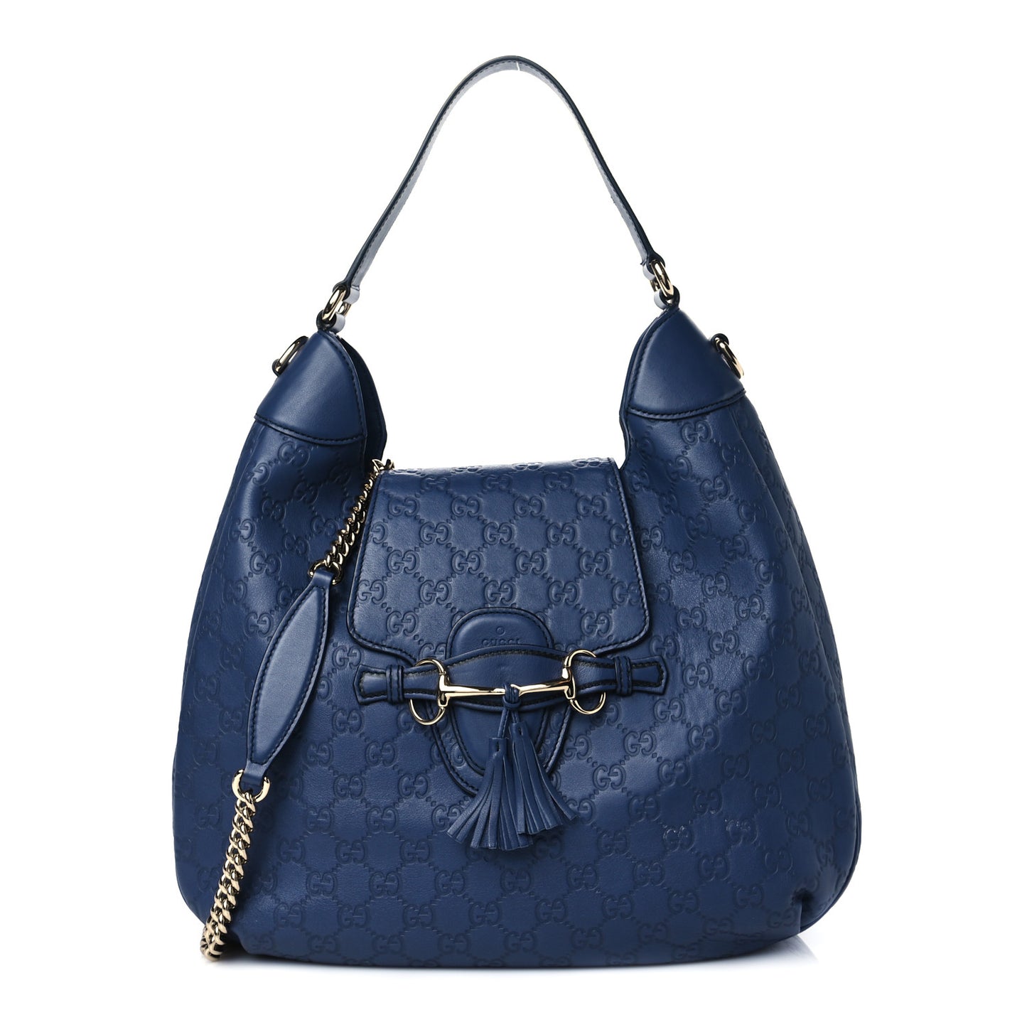 Guccissima Medium Emily Hobo Blue
