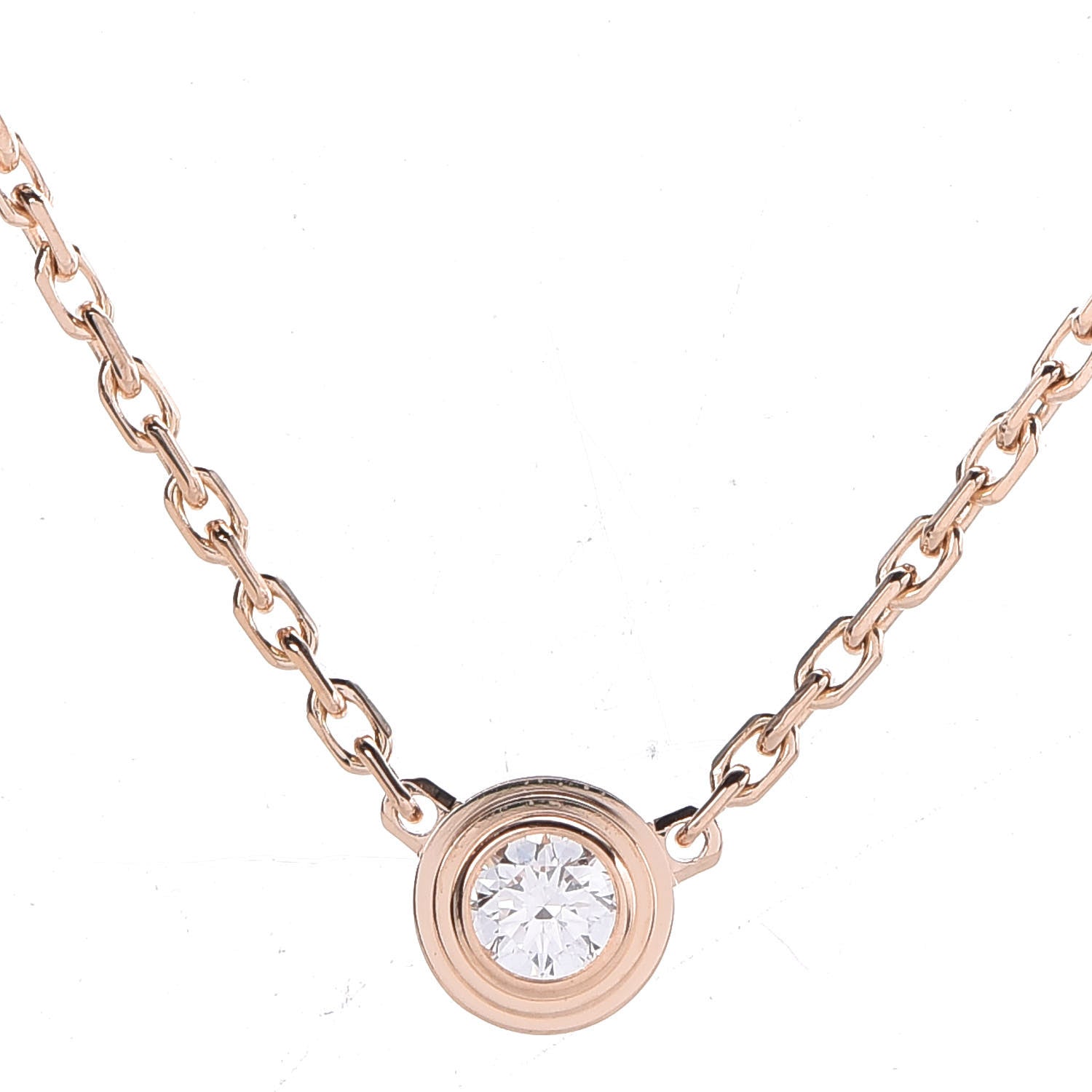 Cartier 18K Pink Gold Diamond XS D'Amour Pendant Necklace 4 of 6