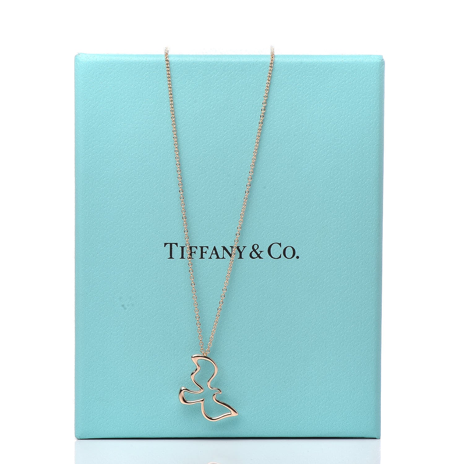 Tiffany 18K Rose Gold Paloma Picasso Dove Pendant Necklace 7 of 7