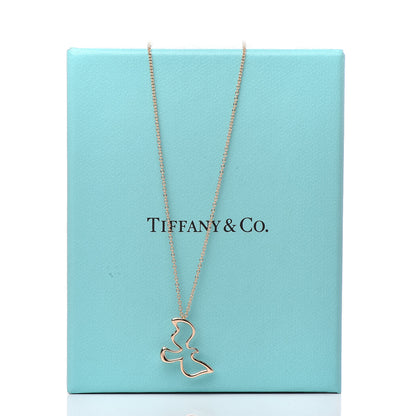 Tiffany 18K Rose Gold Paloma Picasso Dove Pendant Necklace 7 of 7