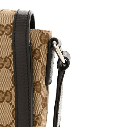 Gucci Monogram Flap Messenger Bag Beige Dark Brown 11 of 12