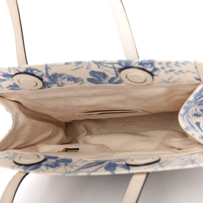 Gucci Canvas Herbarium Print Tote Blue 5 of 11