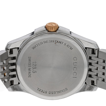 Gucci Stainless Steel Diamond Mother of Pearl 27mm G-Timeless Two Tone Quartz Watch 4 of 5