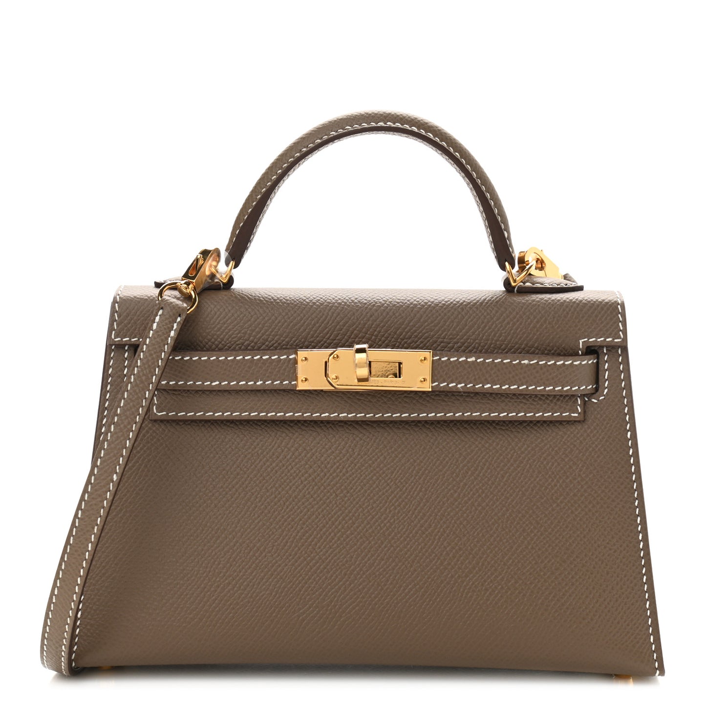 Epsom Mini Kelly Sellier 20 Etoupe
