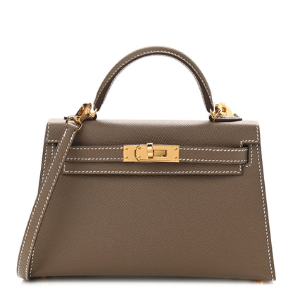 Hermes Epsom Mini Kelly Sellier 20 Etoupe 1 of 11