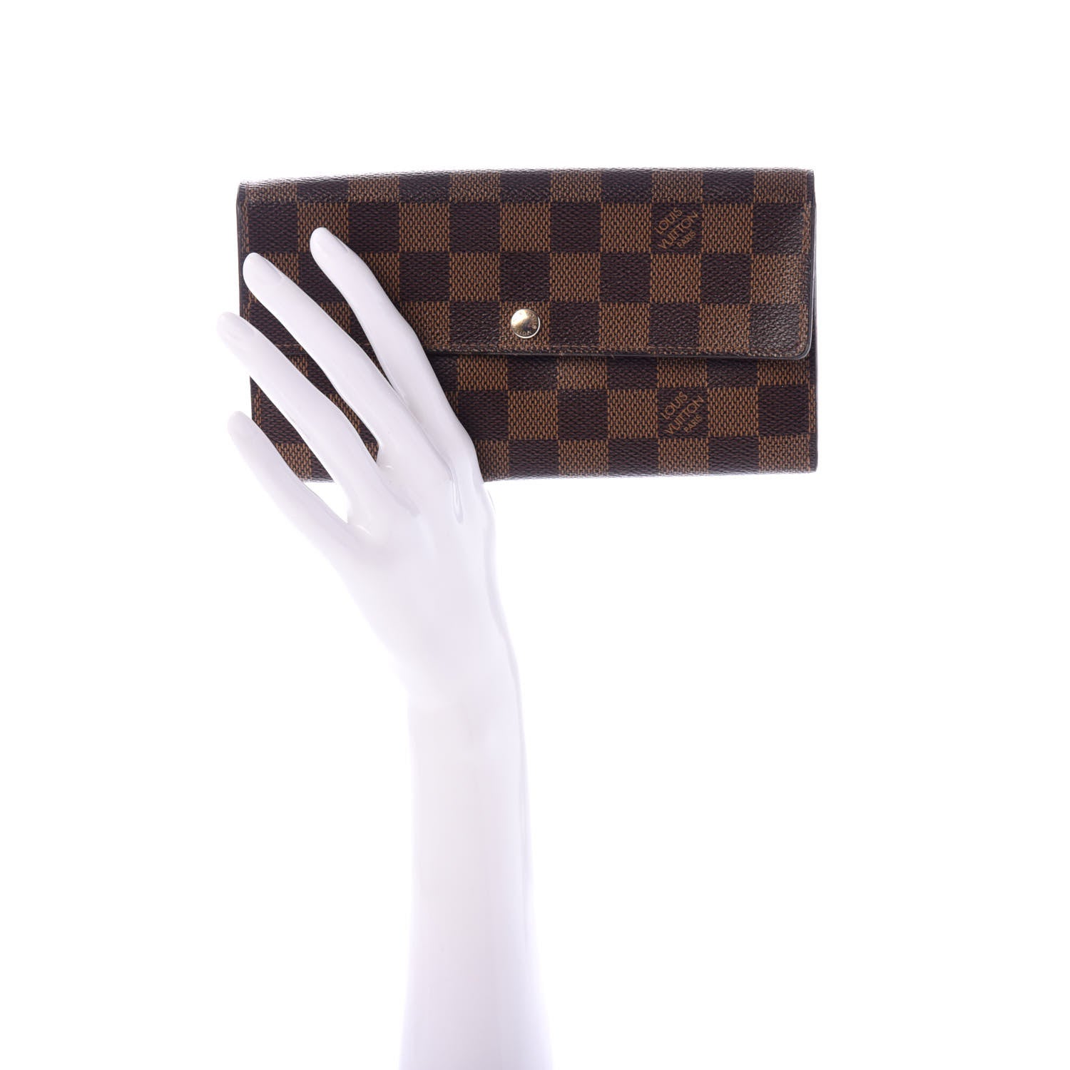 Louis Vuitton Damier Ebene Sarah Wallet 2 of 9