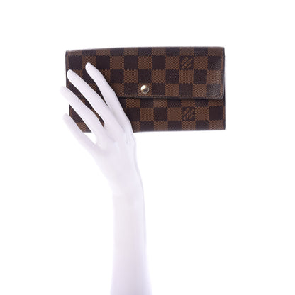Louis Vuitton Damier Ebene Sarah Wallet 2 of 9