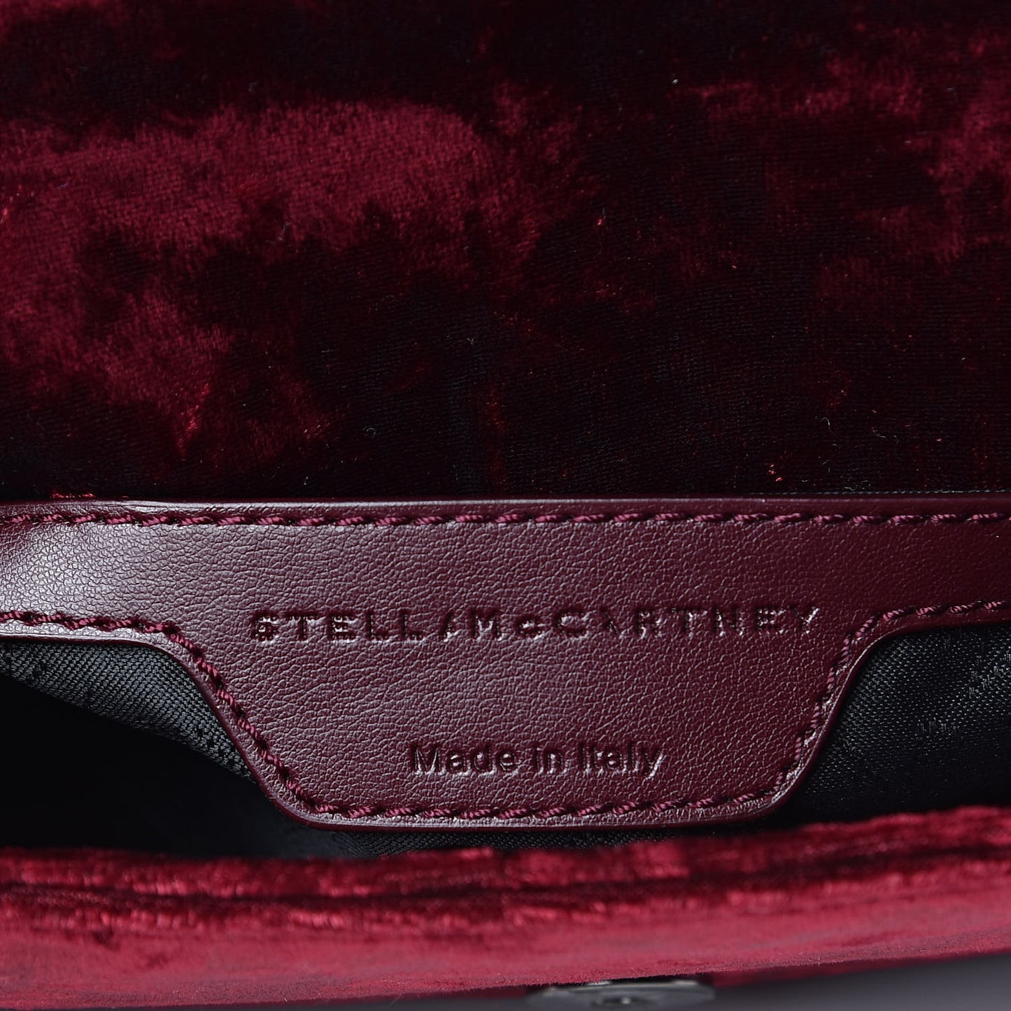 Velvet Falabella Crossbody Bag Burgundy