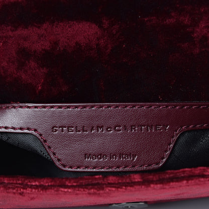 Stella McCartney Velvet Falabella Crossbody Bag Burgundy 6 of 9
