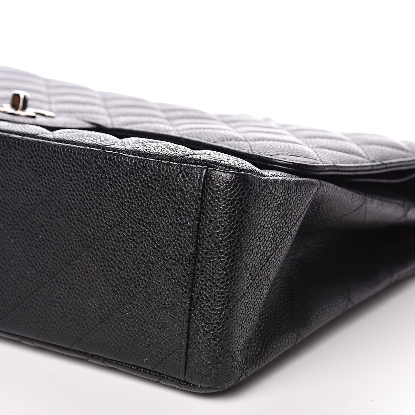 Caviar Quilted Maxi Double Flap Black