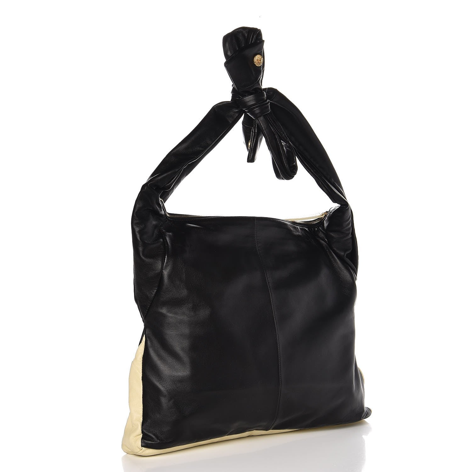 Chanel Lambskin Large Girl Bag Black Beige 3 of 7