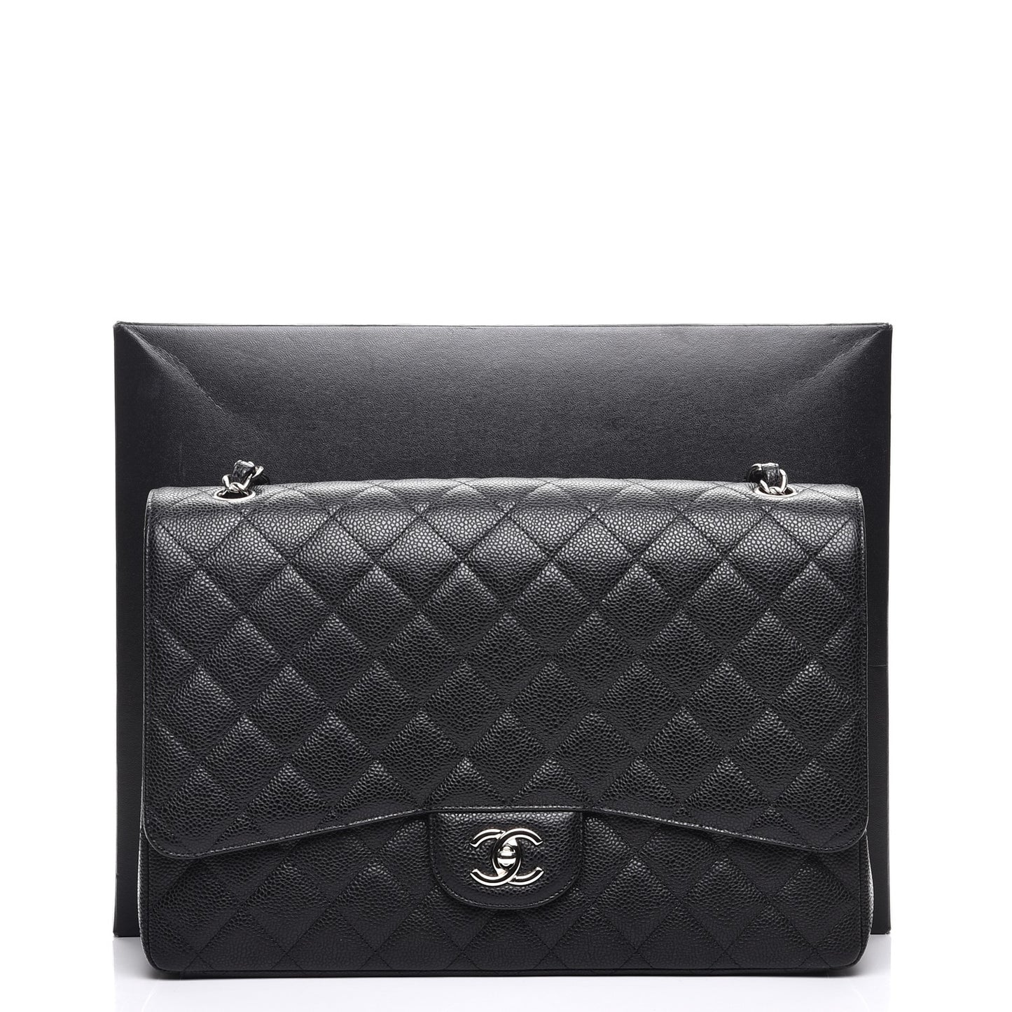 Caviar Quilted Maxi Single Flap Black