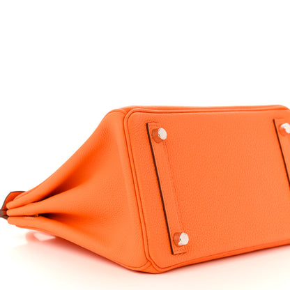 Hermes Togo Birkin 25 Orange Minium 9 of 11