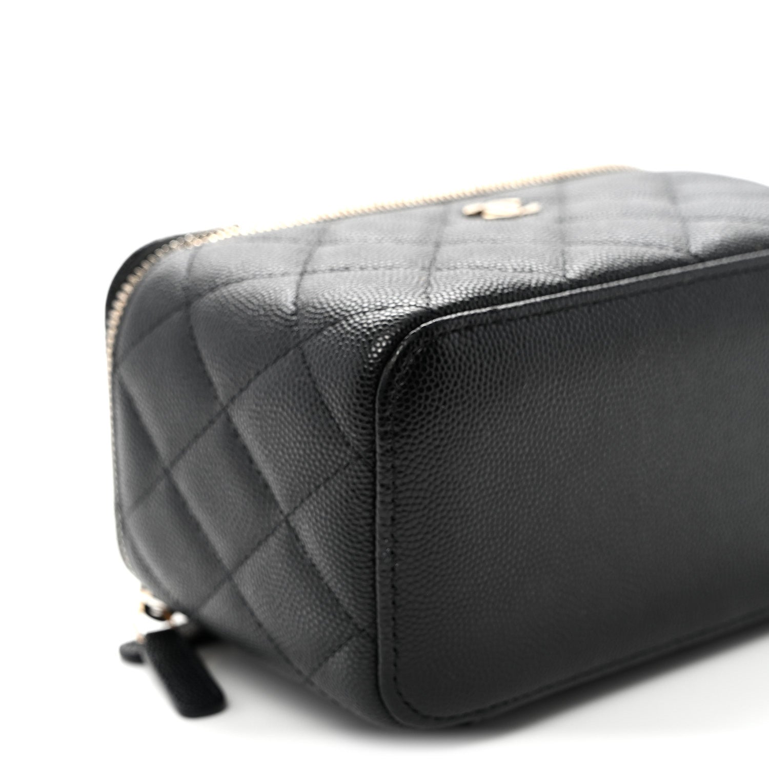 Chanel Caviar Quilted Small Vanity Case With Chain Black 9 of 10