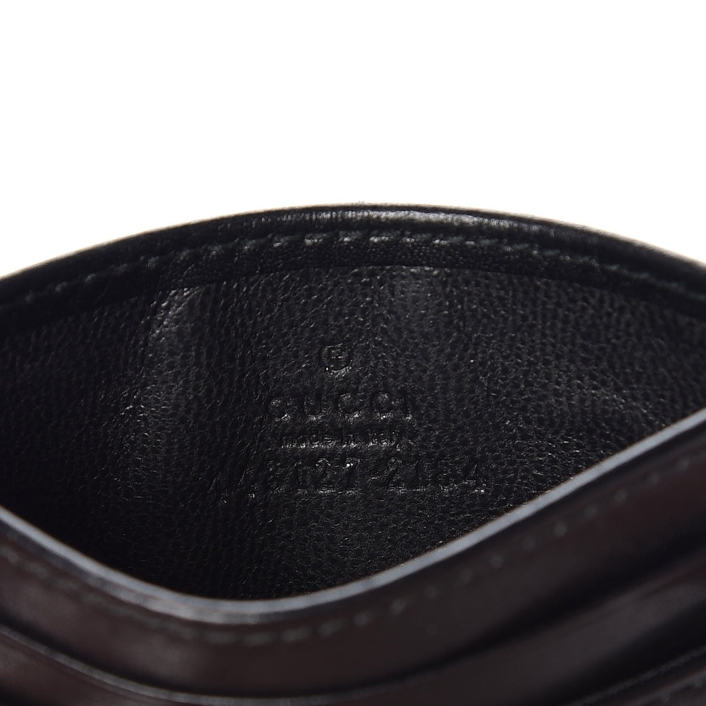Calfskin Matelasse GG Marmont Card Holder Black