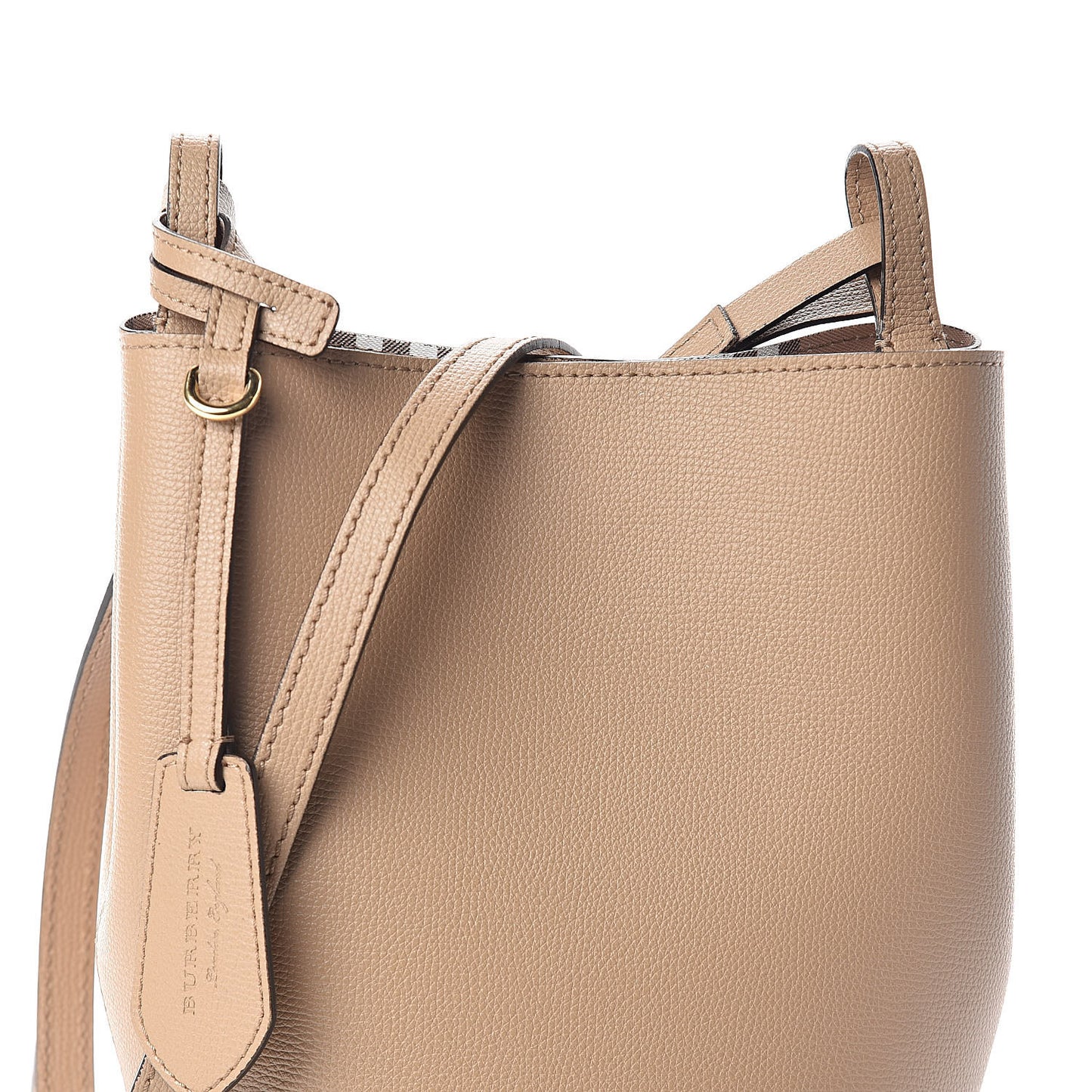 Calfskin Small Lorne Bucket Crossbody Natural