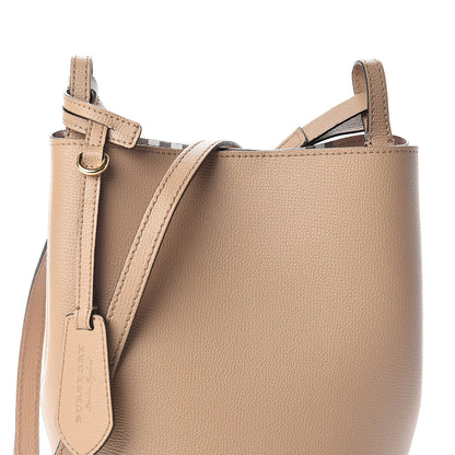 Burberry Calfskin Small Lorne Bucket Crossbody Natural 7 of 9