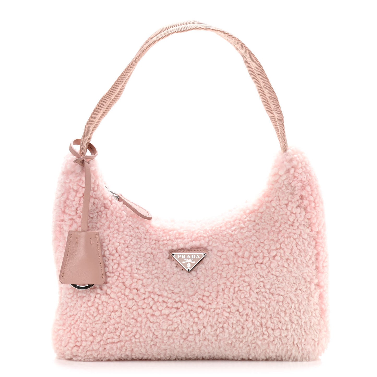 Shearling Mini Re-Edition 2000 Bag Orchidea
