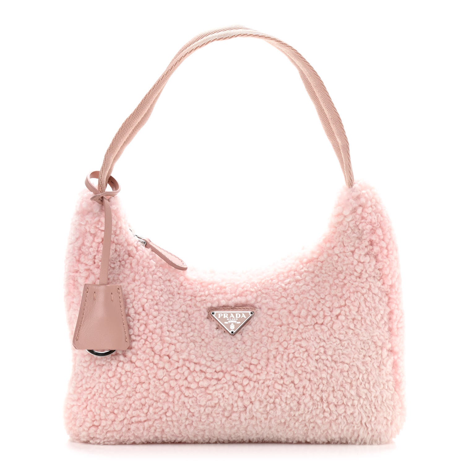 Prada Shearling Mini Re-Edition 2000 Bag Orchidea 1 of 9