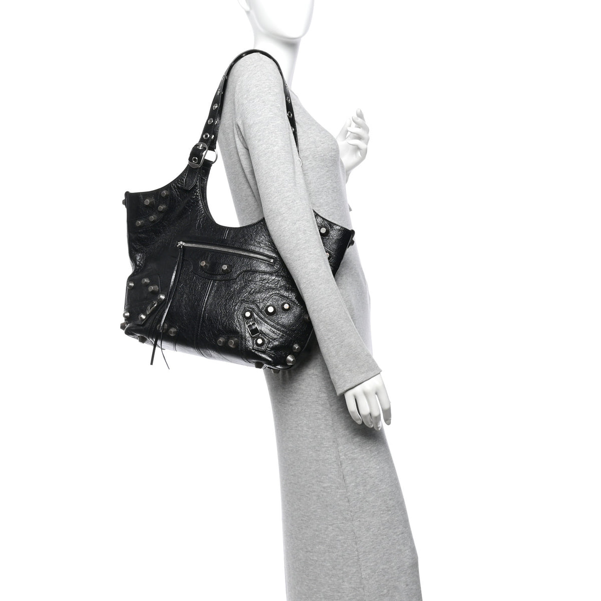 Agneau Arena Medium Le Cagole Carry All Bag Black