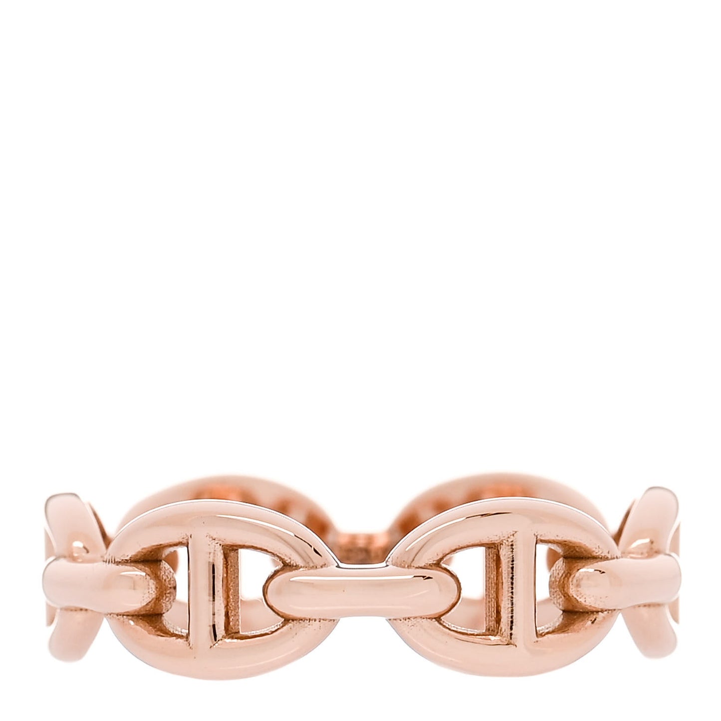 18K Rose Gold PM Chaine D'Ancre Enchainee Ring 55 7.25