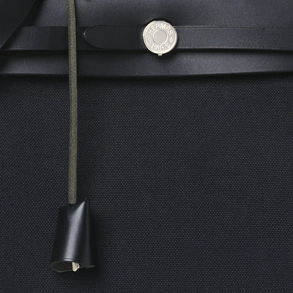 Hermes Military Toile Vache Hunter Herbag Zip Retourne 31 PM Black 9 of 11
