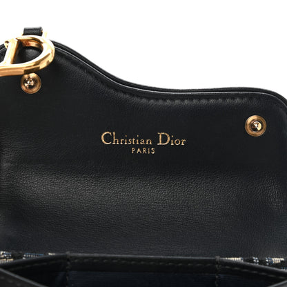 Christian Dior Oblique Saddle Card Holder Blue 6 of 7