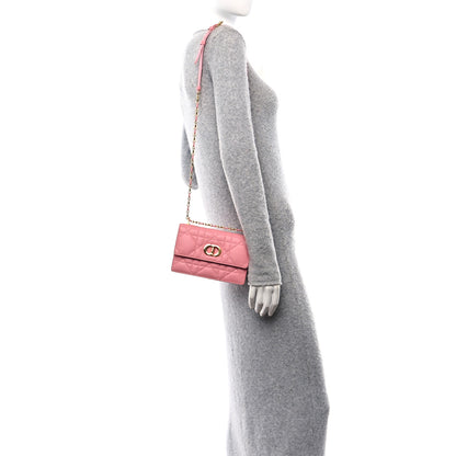 Christian Dior Lambskin Macrocannage Mini Miss Caro Bag Pink 2 of 10