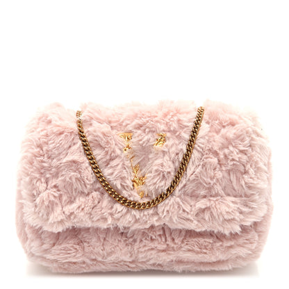 Versace Faux Fur Quilted Virtus Shoulder Bag English Rose 1 of 7