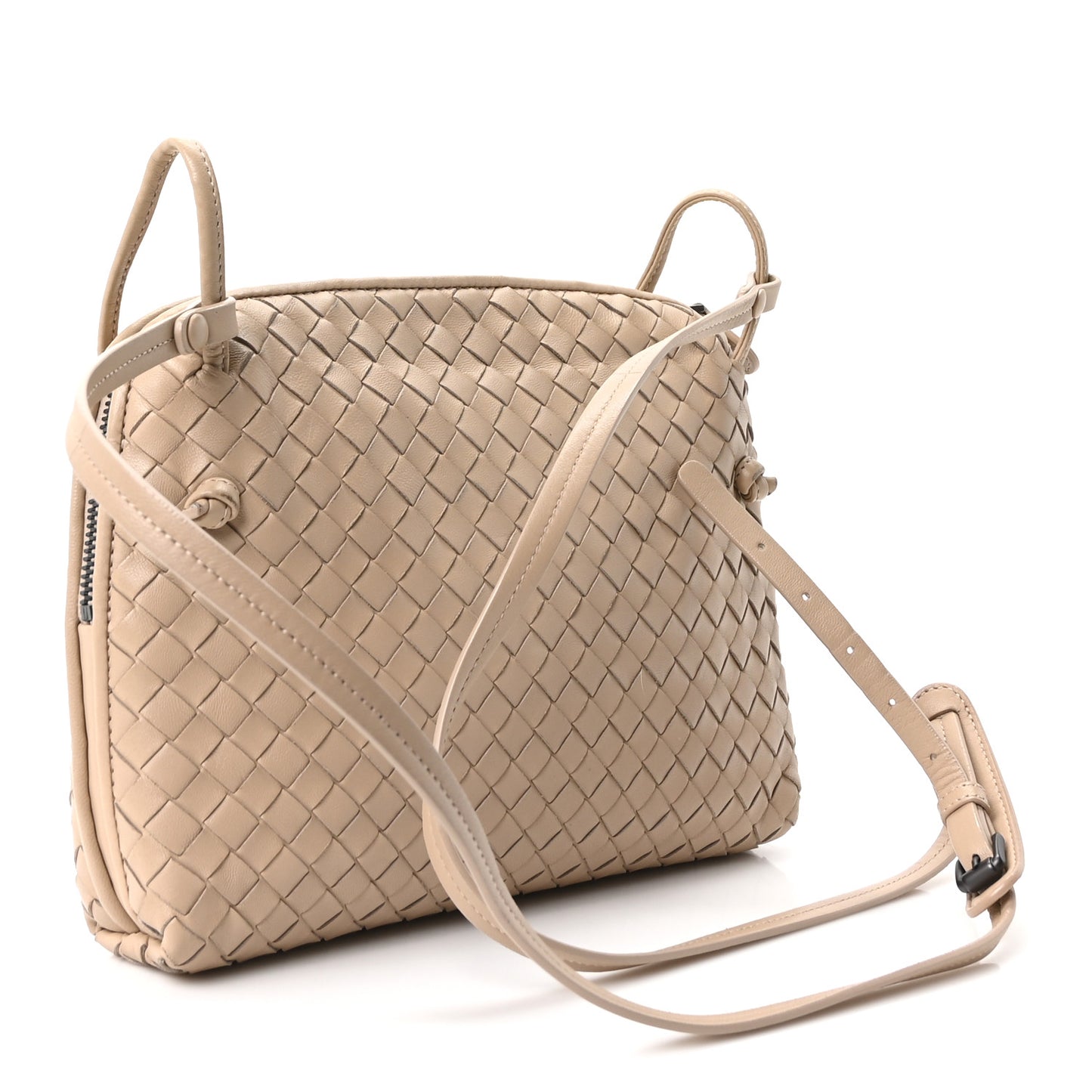 Nappa Intrecciato Nodini Crossbody Messenger Maple