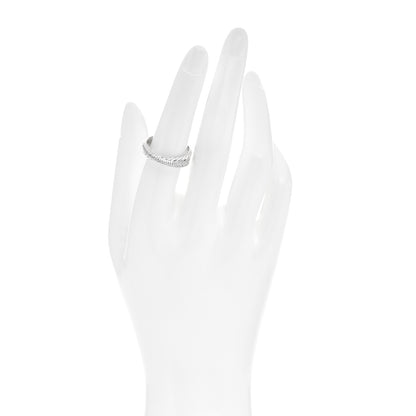 David Yurman Sterling Silver Diamond 5mm Crossover Ring 54 7 2 of 4