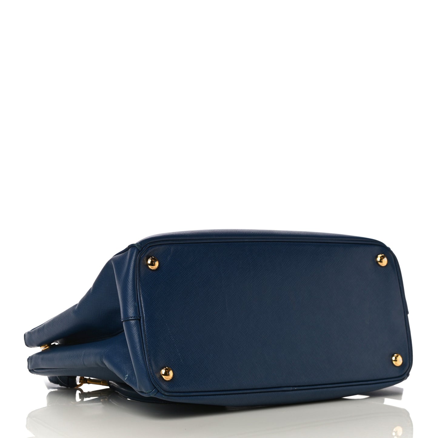 Saffiano Lux Medium Double Zip Tote Bluette