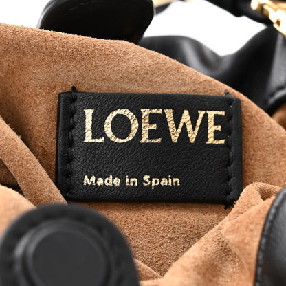 Loewe Mellow Nappa Donut Chain Mini Flamenco Knot Clutch Black 6 of 10