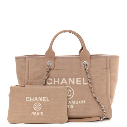 Chanel Mixed Fibers Small Deauville Tote Beige 1 of 16