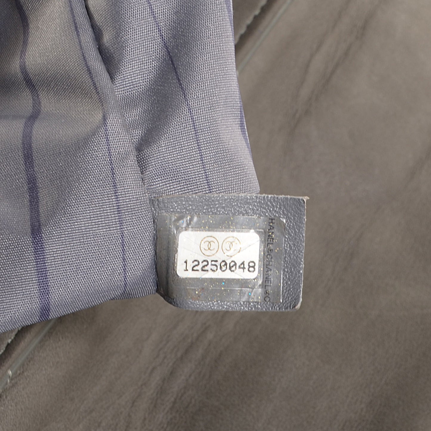 Glazed Calfskin Mademoiselle Lock Kelly Flap Bag Grey