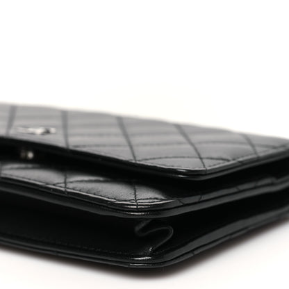 Chanel Lambskin Quilted Wallet On Chain WOC Black 11 of 11