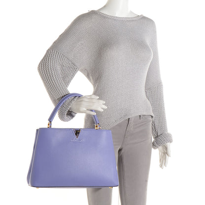Louis Vuitton Taurillon Capucines MM Lilac 2 of 8