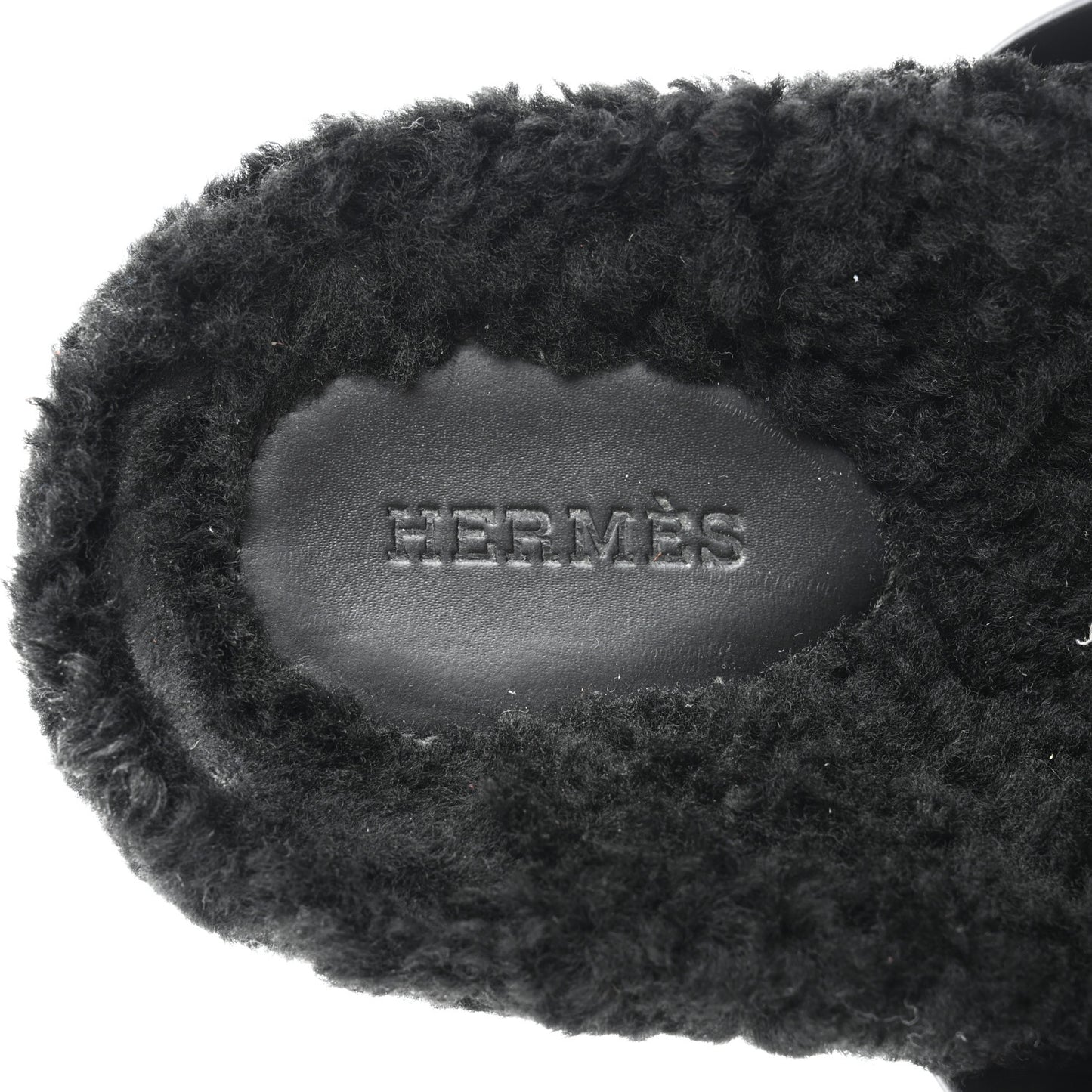 Calfskin Woolskin Womens Chypre Sandals 39.5 Black