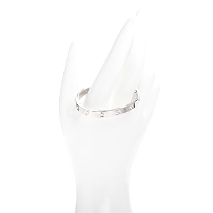 Cartier 18K White Gold 4 Diamond LOVE Bracelet 15 2 of 6