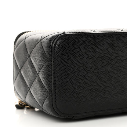 Chanel Caviar Quilted Small Vanity Case With Chain Black 9 of 11
