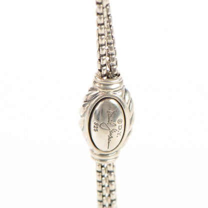 David Yurman Sterling Silver 14K Yellow Gold Crossover Pendant Necklace 4 of 4