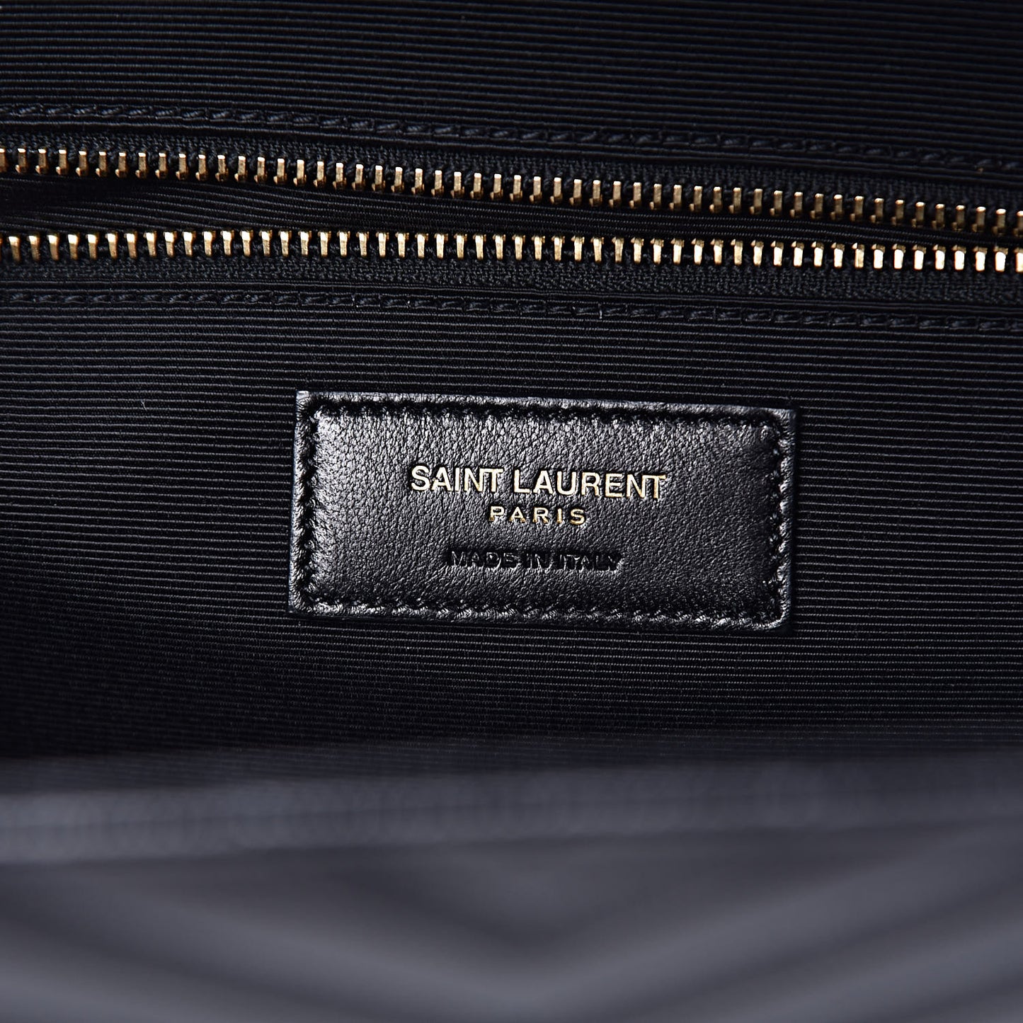 Grain De Poudre Matelasse Chevron Large Monogram Satchel Black