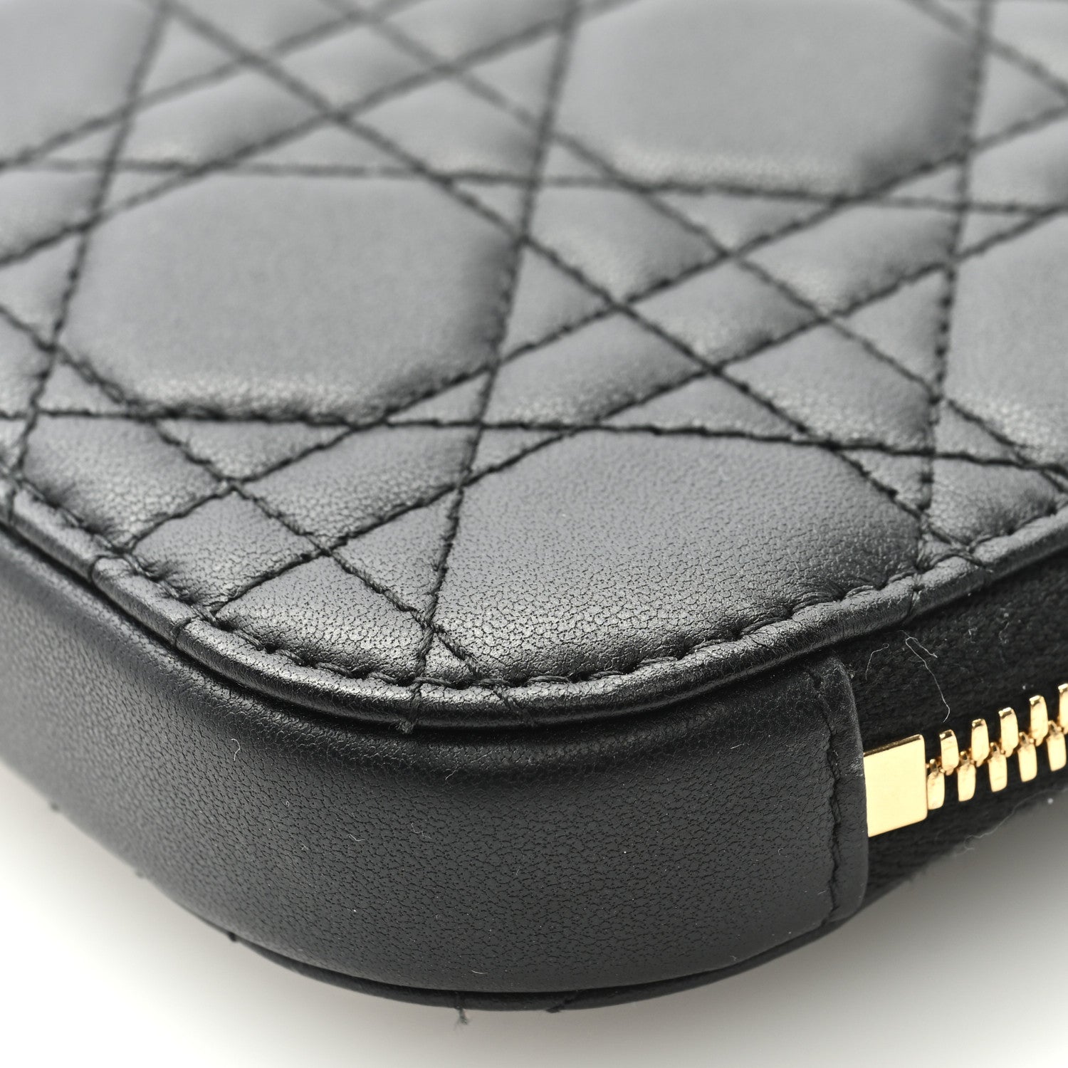 Christian Dior Lambskin Cannage Lady Dior Phone Holder Black 8 of 8